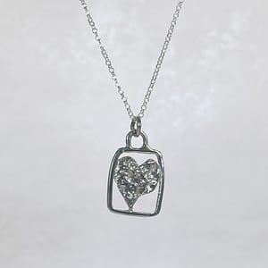 Handmade Textured Heart Necklace