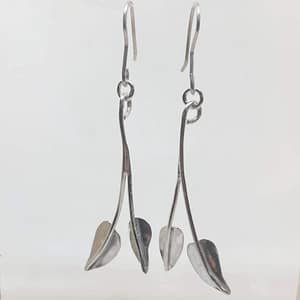 Nature Inspired Silver Earrings
