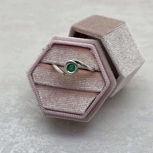 Handmade Silver Green Agate Ring