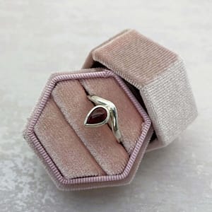 Pink pear shaped Stone Ring