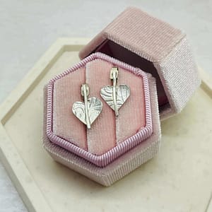 Textured Heart Earrings