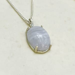 Blue lace Agate Necklace