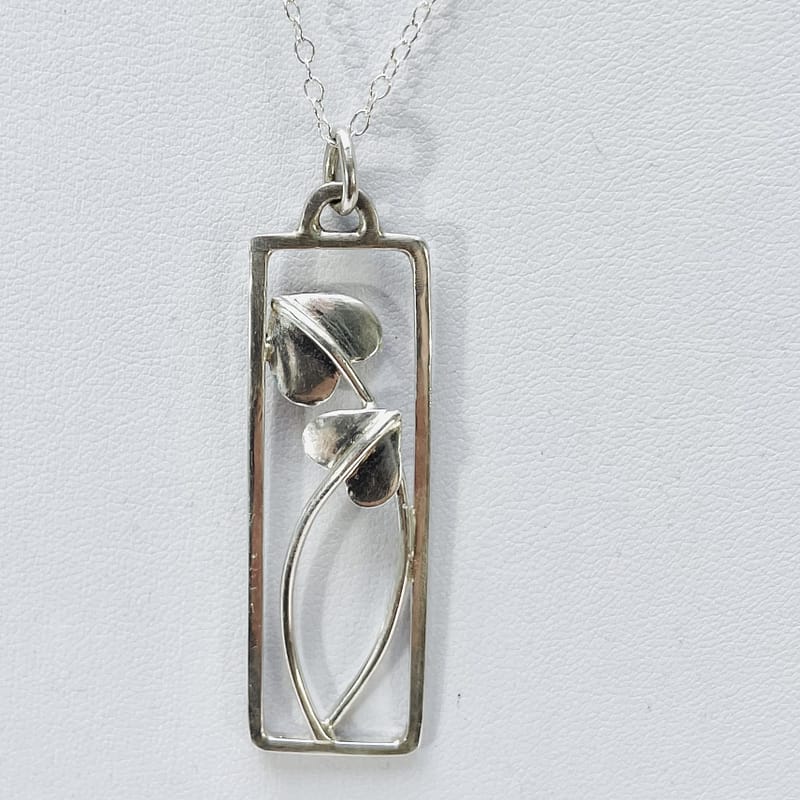 Nature inspired Handmade Silver Leaf Necklace