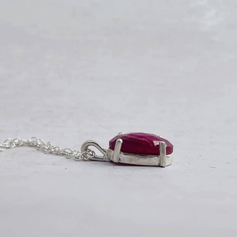 oval ruby necklace